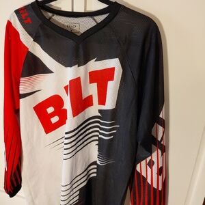 BILT Men's Motocross Jersey Red Black Dirt Bike Motorcycle Shirt Size M